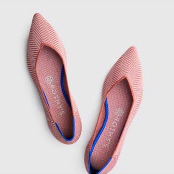 Rothy’s *Rare* Amber Metallic Herringbone Pointed Ballet Flats - Picture 3 of 10